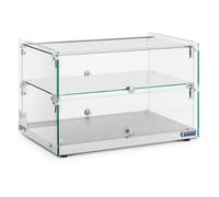 Cake Display Cabinet 50 l 2 Levels - Buffet Displays by Royal Catering Silver