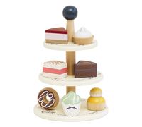 Le Toy Van - Three Tier Patisserie Cake Stand | 8 Piece Child’s Wooden Role Play Food Toy - Suitable for Ages 2+ years