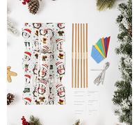 Cake Factory Christmas Crackers/Cracker Luxury Make Your Own DIY Novelty Kit (Pack of 24) 8 Designs elf Traditional Santa Reindeer Snow Man Penguin Rose Gold Colour Your own (Penguin 24)