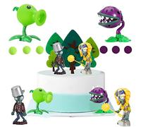 Cake Figures Children's Birthday, FainFun 4 Pieces Mini Figures, Cake Decoration Plants and Zombies, Cupcake Topper Figures Set, Cartoon Cake Topper, Cake Topper Decoration Figures for Children