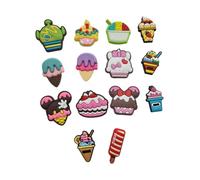 Cake ice cream sundae dessert shoe charms food charms 14 pcs set Shoe Sandals Decoration for Boy Girl, Anime Shoelace Accessories, Bracelet Wristband Charms, Party Favour Supplies Birthday Gifts