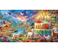 cake Jigsaw Puzzle for Adults Kids 1000 Pieces - Recycled Paper Educational Challenge Gift 38x26/1000pcs