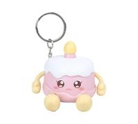 Cake Keychain For Kids - 6Cm Birthday Cake Light Sound Key Ring, Cute LED Glow Bag Charm, Durable Plastiic Pendant | Fun Key Holder For Wallet Purse Backpack Party Gift Accessories Decoration
