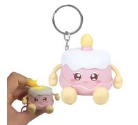 Cake Keychain For Kids | Birthday Cake Wallet Charm Keyring,Adorable Purse Key Holder, Backpack Pendant With Glowing Lights And Sound Simulation For Car Key Chain