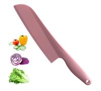 Cake Knife Salad Slicer, Suitable for Cutting on Non-Stick Baking Trays as it Won't Scratch the Surface, Plastic Salad Slicer Prevents Browning Green (Pink)