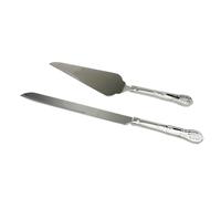 Cake Knife & Slice Set in Beautiful White Silk Lined Gift Box (XX080099)