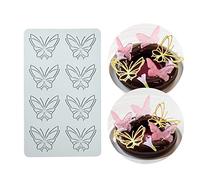 Cake Lace Mold, Silicone Lace Fondant Molds, Sugar Craft Impression Mold Edible Cake Molecular Cuisine Decorating,8 Holes Butterfly