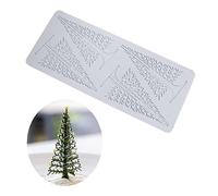 Cake Lace Mold, Silicone Lace Fondant Molds, Sugar Craft Impression Mold Edible Cake Molecular Cuisine Decorating, 4 Holes Christmas Tree 4