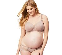 Cake Maternity TimTams Flexi Wire Nursing Bra, Balcony Supportive Maternity Bra for Breastfeeding, Taupe, 36D UK/ 80D EU