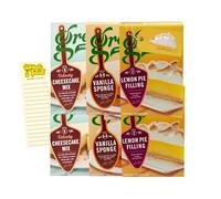 Cake Mix Bundle With Greens Cheesecake Mix 259g x2, Lemon Pie Filling 140g x2, Vanilla Sponge 221g x2 and Intrinsic Treats Shopping List Card