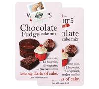 Cake Mix Bundle with Wrights Chocolate Fudge Cake Mix Bundle 500g 2 Pack + Brightdale Kitchen Booklet