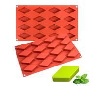 Cake Mold 2 Pcs of 16 Diamond Shaped Cake Molds DIY Chocolate Pastry Baking Silicone Molds Ice Trays Molds