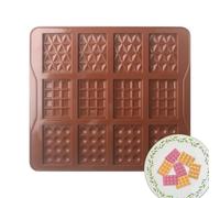 Cake Molds for Baking, Chocolate Mold | Square Heat Resistant Moulds Easy Release 12 Cavities | Reusable and Safe Cookie Mold for Family Friends and Coll