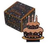 Cake Money Box for Birthday Parties, Black Paper Gift Box | Can be Put in Cake, Direct Birthday Cake Contact, Repeated Use, Party Favors Box