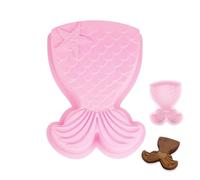 Cake Mould Mermaid Large, Baking Mould Mermaid, Non-Stick Silicone Mermaid Motif Mould, Perfect for Mermaid-Themed Parties(Pink)