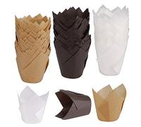Cake Paper Wrappers Tulip Cupcake Liners Muffin Case Greaseproof Wraps Cases for Wedding Birthday Party Baby Shower 150 Pieces