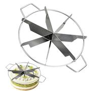 Cake Pieci Slicer - Cake Portion Marker, Non Stick Cutting Tool | Round Pastry Pizza Cutter For Even Slices, Precise Division Tools With Baking Side Handles D