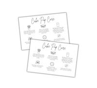 Cake Pop Care Instruction Cards 30pk 4x6” Postcard Size How To Store Cakepops Bakers Client Packaging Storage Tags Labels Ingredients Thank You Bulk