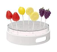 Cake Pop Holder - 22 Hole Clear Acrylic Stand, Round Dessert Display Rack | Stable Lollipop Organizer for Cupcakes Fruit Bouquet Birthday Christmas Party Wedding Celebration Treat