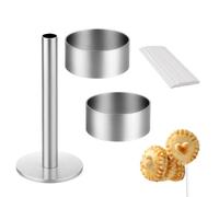 Cake Pop Mold Kit, 1.85" Round Cake Pop Cutter and Pusher with Sticks, Daisy Makes Cake Pop Roller, Baking Tools for Perfectly Round Cake Pops