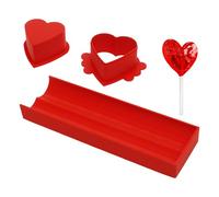 Cake Pop Mold Set with 9" Tray,Star/Heart Cake Pop Cutter Mould & Maker Kit for Perfectly Shaped Desserts,Easy Essential Baking Molds for Home Parties Wedding Birthday(Gules)