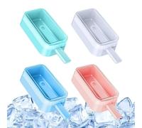Cake Pop Molds | with Lid 4 Piece Silicone Reusable Food-Grade Non-Stick,Freeze Ice Cream Maker | for Dessert Puddings Freezer Home Kitchen Party Family Gathering