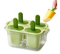 Cake Pop Moulds - 4 Compartments Easy Demoulding Drip-Proof Non-Stick Coating | Ice Cream Maker Mould - for Desserts in the Fridge for Home and Kitchen as well as Summer Party Picnic and