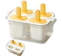 Cake Pop Moulds, 4 Compartments, Reusable, Food Safe, with Easy Demoulding - Cake Pop Freezer Mould, for Desserts in the Fridge for Home and Kitchen as well as Summer Party Picnic and