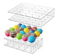 Cake Pop Stand, 2 Pieces Acrylic Dessert Table Accessories, Candy Pop Drying Stand, For Birthday, Baby Showers, Wedding, Graduation, Holiday, Home Baker, Party Planner, Family Reunion