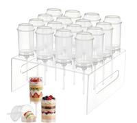 Cake Push Pop Containers - High Load-Bearing Acrylic, Cake Pop Containers, Birthday Cakes Pusher with Stand and Lid | Dessert Tubes for Home Dining Room Wedding Birthday Party Family Gathering
