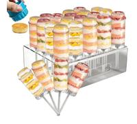 Cake Push Pop Containers with Stand,Reusable Cake Mold | Ice Cream Push Pop Container | for Home Bakers Bakeries Parties Weddings School Events Picnics Holiday Gatherings Buffet Restaurant