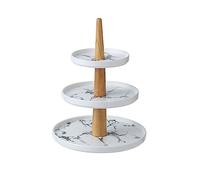 Cake Rack Personalized Imitation Marble Ceramic Cake Rack Three Layer Dessert Table Dim Sum Tray Display
