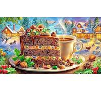 cake Recycled Paper Jigsaw Puzzle 1000 Pieces Great Gift Idea Educational Games for Women, Gifts for Men Beautiful Decoration Puzzle 38x26/1000pcs