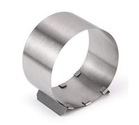 Cake Ring Ø6-10cm - Round Cake Ring, Adjustable Baking Ring Cake Shape high 5cm, Stainless Steel Baking Frame, for All Round Desserts - Silver
