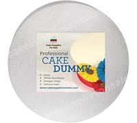 Cake S.O.S. 8 inch Round Cake Polystyrene Modelling Dummy 4 inch Deep,White