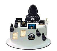 Cake Scene Traitors Faithful Game Themed Edible Wafer Paper Cake Topper Decoration