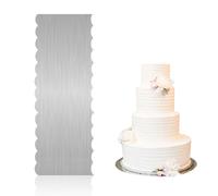 Cake Scraper Buttercream Smoother,for Icing-Smoother,Bakery Stainless Steel Edge for Frosting,Double Sided for Birthday Wedding,Home,Party,Cream Baking Decorating,Spatula Tool for Edges,Cutter Tools