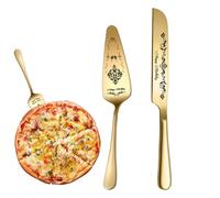 Cake Serving Set, Stainless Steel Cake Server | Stainless Steel Dessert Set | Beautifully Engraved Cake and Cake Server for Baby Showers and Parties