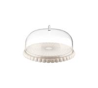 Guzzini - Tiffany, small cake plate set - milk white, Ø 30xh16 cm - 199501156, white, Weiss