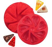 Cake Silicone Mold - 7-Cavity Heart Shaped Pan | Candy Mold - for Food Jelly Dessert Chocolate Candy Soap Candle Making