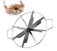 Cake Slicer Cutter, Round Cake Divider, Stainless Steel Bread C-AKE Portion Marker for Cutting Even C-AKE Pieces
