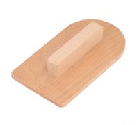Cake Smoother with Ergonomic Handle, Sturdy Beechwood Icing Tool for Leveling Fondant and Decorating Cakes, Cupcakes, Pastries, Beige Baking Accessory 14.5x9x3cm
