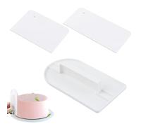 Cake Smoothers,2 pcs Different Sizes Cake Scraper,Cake Icing Smoother Tool,Cake Smoother Set,Plastic Cake Spatula,for Cake,Fondant,Home Kitchen,Cake Shop