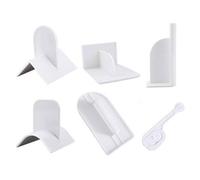 Cake Smoothing Tools, 6 Pcs Cake Edge Scraper Cutters Embosser/Round Edger/Sharp Edger, DIY Decorator Finisher Tool for Cake Pastry Buttercream Icing Frosting