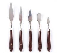 Cake Spatula Set: 5 Pcs Icing Spatula & Palette Knife - Stainless Steel Offset Spatula for Baking, Cake Decorating & Painting