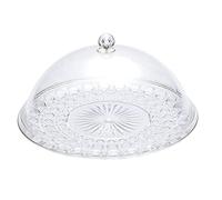 Cake Stand Acrylic Transparent Cake Stand Round Dessert Display Stand Fruit Plate with Dome Cover for Wedding Birthday Party Dessert Plates (One Color 20cm)