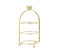 Cake Stand, Candy Holder, Cupcake Tray, Elegant Iron Tabletop Display Stand, Suitable for Buffet, Living Room, Dessert Presentation, gold, three tier