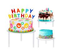 Cake Stand Set - 3 Pieces Dessert Holders for Serving and Display - Cake Display Stand Tray for Cupcakes | for Food Sweet Cakes Birthday Weddings Christmas Fies