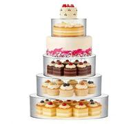 Cake Stand Set - 4-Tier Acrylic Stackable Serving Stand - Camisas de Botones a la para el Verano, Ropa Casual y de Estilo para Hombres - For Wedding Birthday Christmas Party Holiday Buff