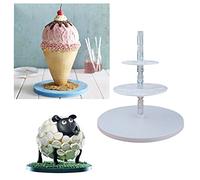 Cake Stands Cake Port Anti Gravity Cake Pouring Kit Reusable Pouring Cake Port Structure Frame 3-Tiered DIY Cake Stands for Baby Shower Gradtion Birthday Wedding Party